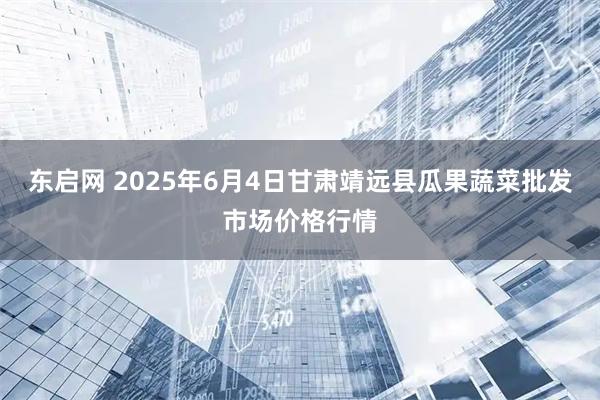 东启网 2025年6月4日甘肃靖远县瓜果蔬菜批发市场价格行情